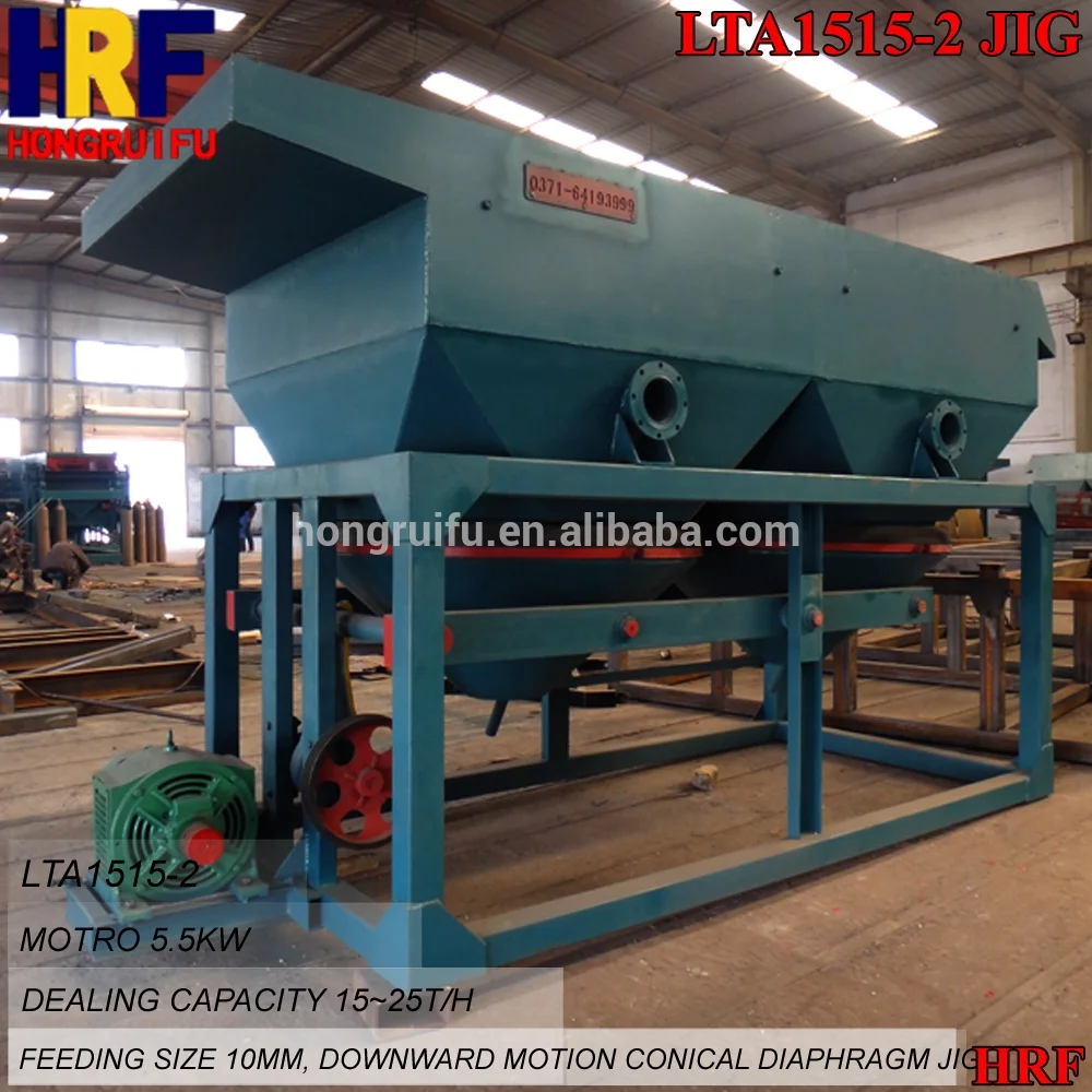 JT-1070 (2-2) Jig machine (Gravity separation) + shaking table(concentrate separation) for gold ore