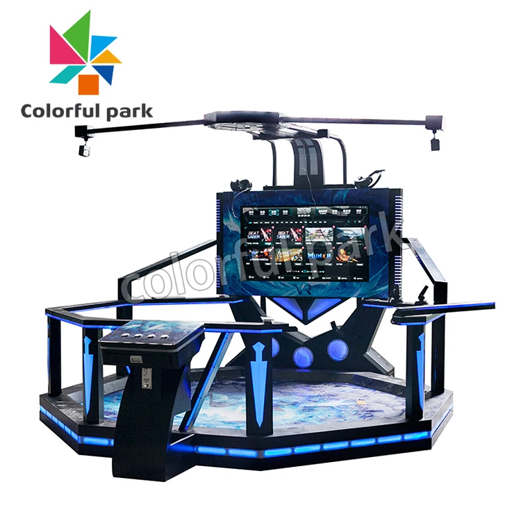 Colorful Park 9d Vr Standing up and Down Battle Gun Shooting Game Simulators for 2 Players Machine