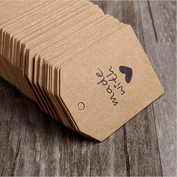 
Kraft Paper Tags Luggage Wedding Blank Price Hang tag Kraft Gift Hang tag 