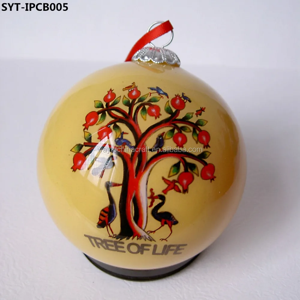 
Hand painted christmas ball glass inside painted 