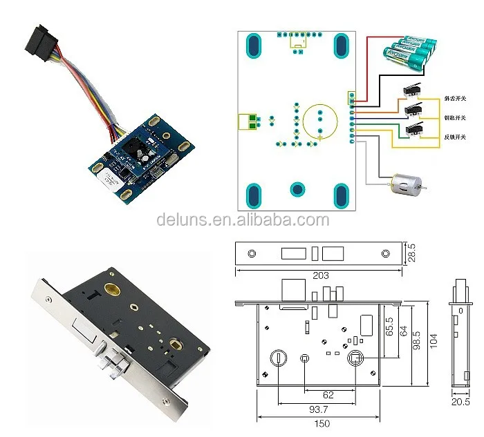 
deluns hotel lock with free best system 