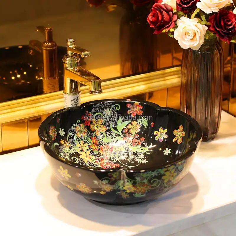 color ceramic antique wash hand basin sinks new design basin