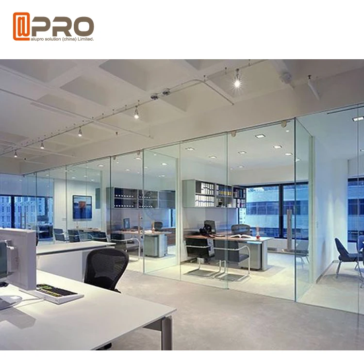 2021 latest design office partition wall commercial price aluminium partition wall board half glass office partition wall