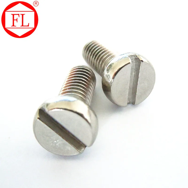 Full thread stainless steel slotted cheese head screws DIN 84