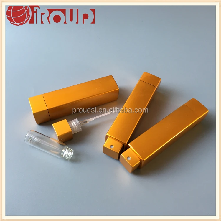 Золотой Алюминиевый парфюмерный атомайзер 15 мл, металлический парфюмерный Атомайзер