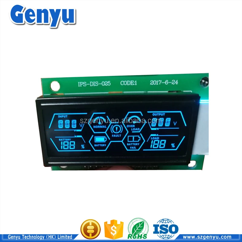 
Custom 7 Segment LCD Monochrome VA Display Custom LCD Screen 