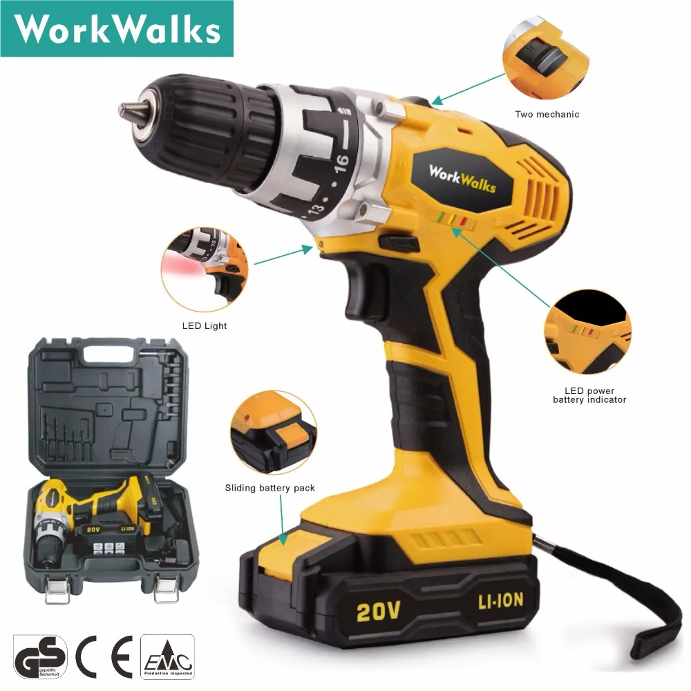 18V Lithium Battery Cordless Electric Drill