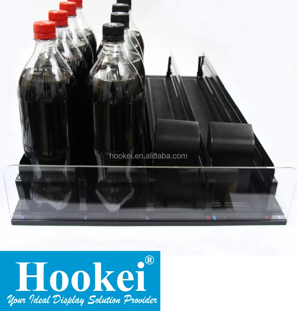 Bottle Drink Shelf Pusher Roller System