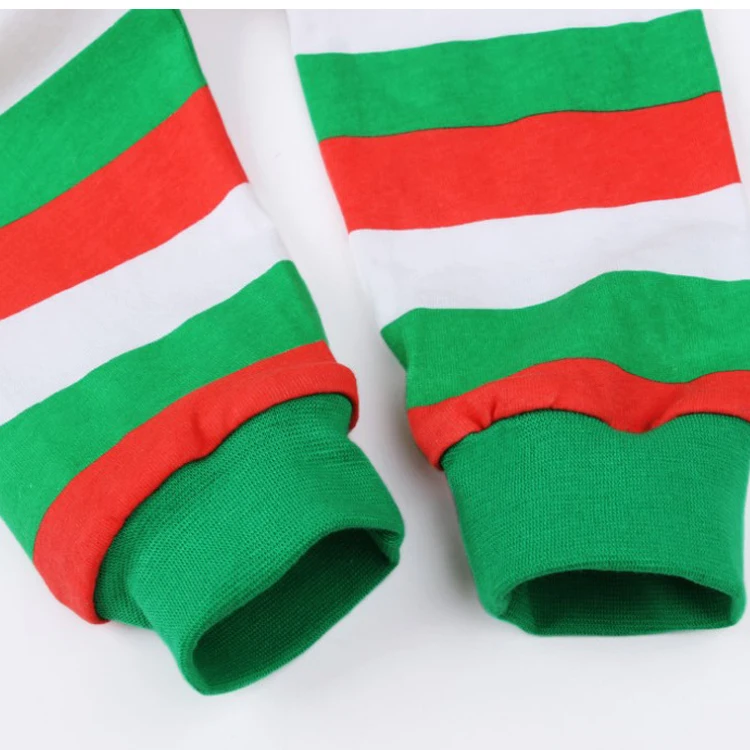 
New Christmas Product Color Print Child Suit Red White Green Pants Kids Christmas Pajamas 