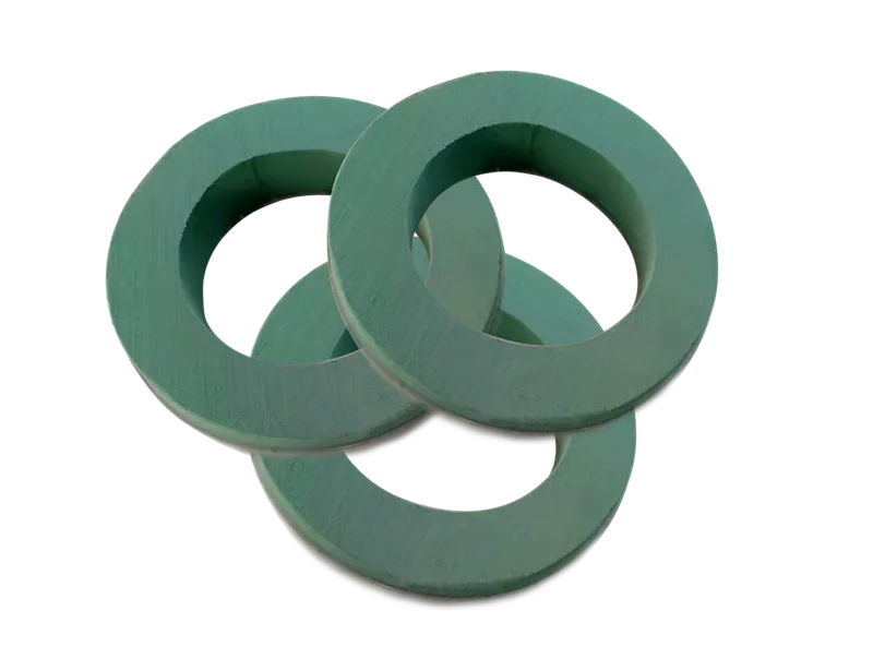 hebei xuzhou huiya new product Ring loop circle annular round floral foam, ring florist foam, ring round flower mud supplier