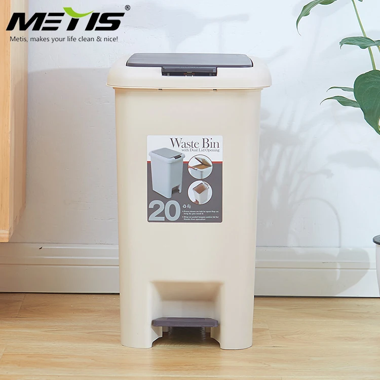 Trash Can Recycle Bin Garbage Can Waste Can Dustbin Rubbish Box With Press Lid And Foot Pedal plastic garbage bin