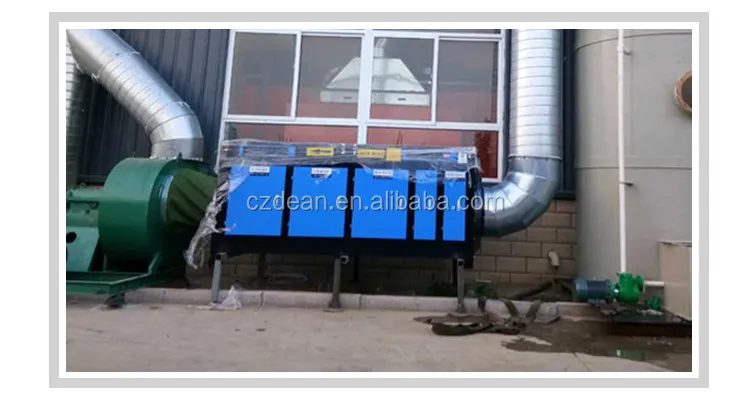 Purification of UV photo oxygen waste gas treatment equipment by magnetic induction plasma deodorization
