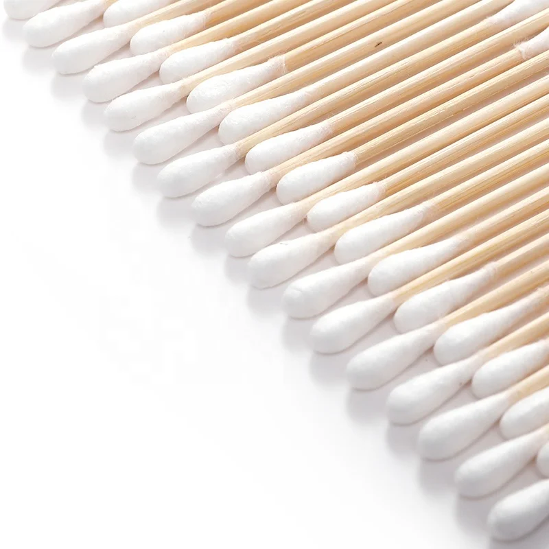 Newest selling disposable soft touch 400pcs multifunctional wood stick ear cleaning cotton tips