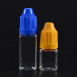 child proof cap long thin tip square bottle plastic bottle with dropper 10 ml 15ml pet for OIL