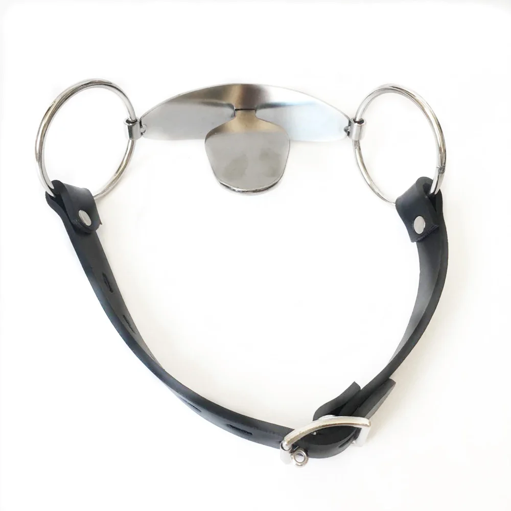 Stainless steel open mouth gag Tongue flail sex slave bdsm bondage restraints bdsm fetish wear adult game sex toys for women men