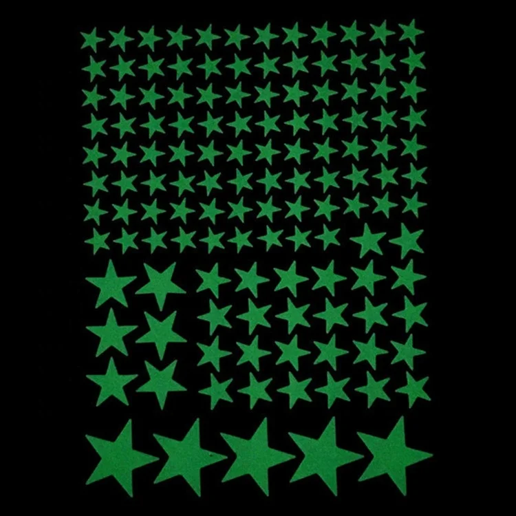 
Sticker sheets of custom size stick night glow star in the dark 