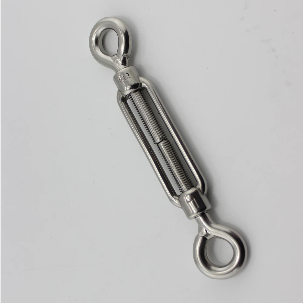 Factory Customize Eye Hook Turnbuckles Type 304/316stainless Steel for Cable/boat/wooden Furniture Open Body Turnbuckle European
