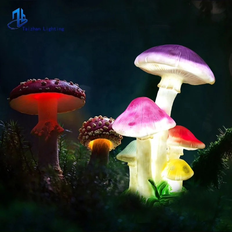 Hot sale 3D mushroom garden light Theme park decorative lamps  Outdoor landscape lighting