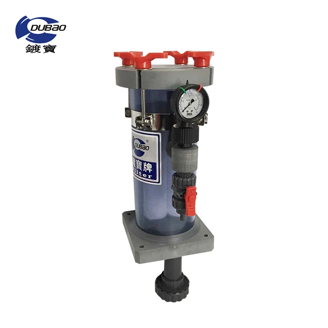 PVC chrome plated filter housing with cartridge filter for chrome plating