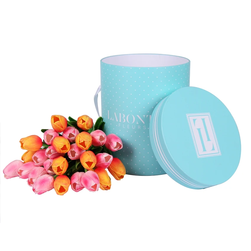 
Custom round cardboard luxury flower hat boxes wholesale 