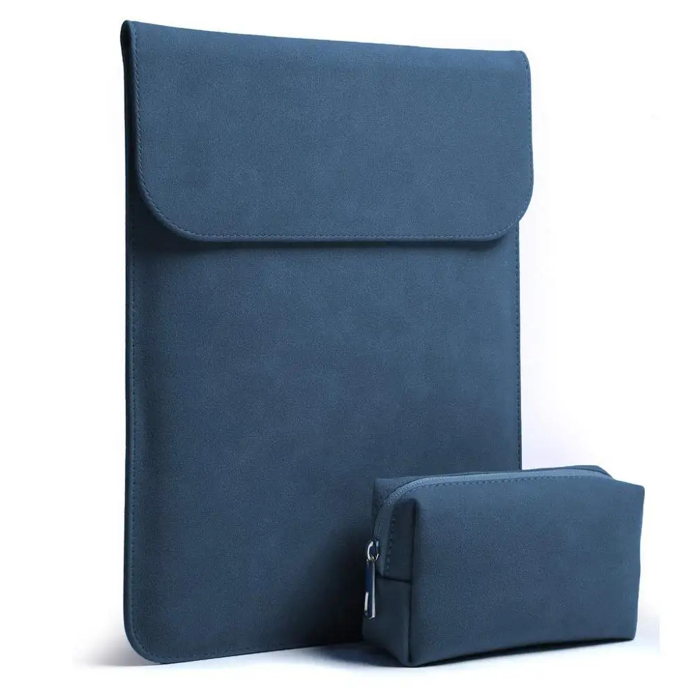 PU Leather Laptop Sleeve Cover Bag Multiple Size Notebook Bag High-Class Laptop Bag With Carrying Pouch