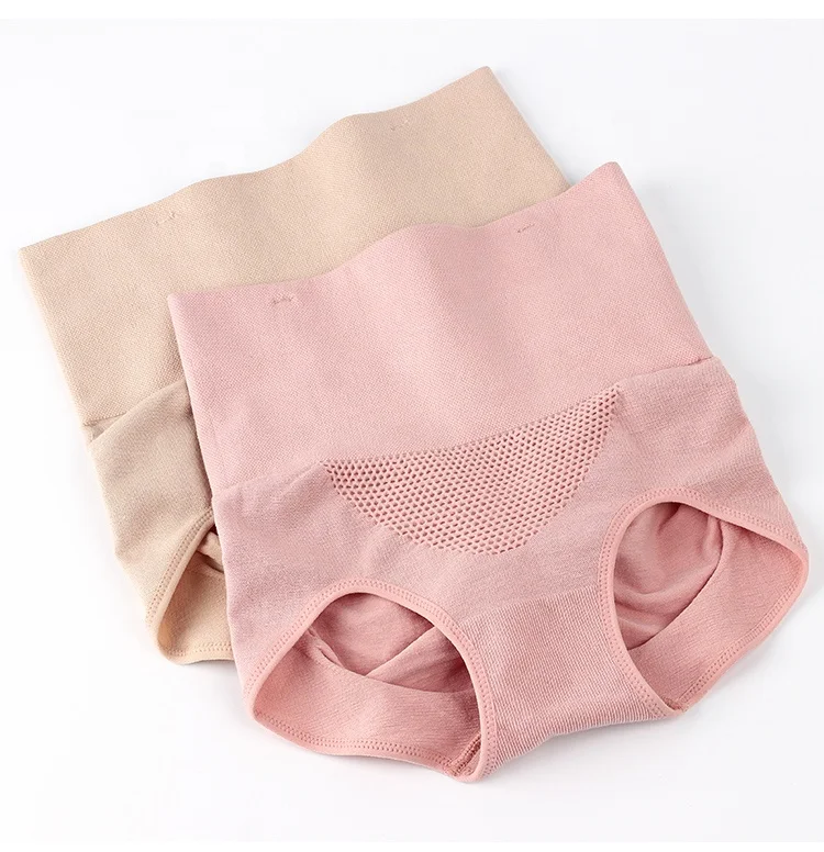 Новинка, Бесшовные женские трусики с высокой талией, сотовые теплые трусики для живота, трусики для похудения, нижнее белье