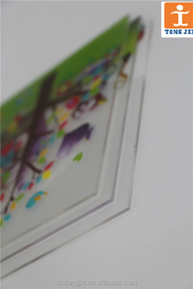 Print on clear acrylic acrylic display