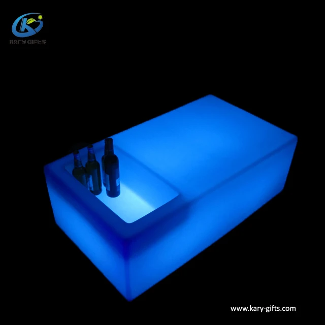 nightclub acrylic Cooler ice bucket led bar table