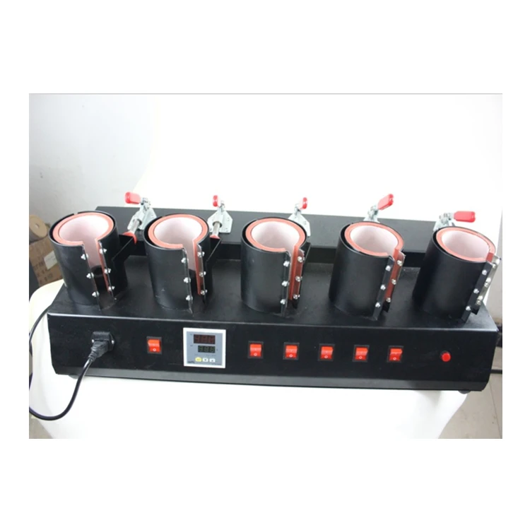 Digital mug press machine color changing mug printing machine LCD Display Transfer Machine with 5 Heating Element