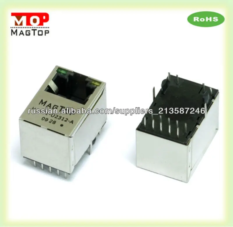 10/100/1000 Base-TX Intergrated Магнитные один порт RJ45 для подключения