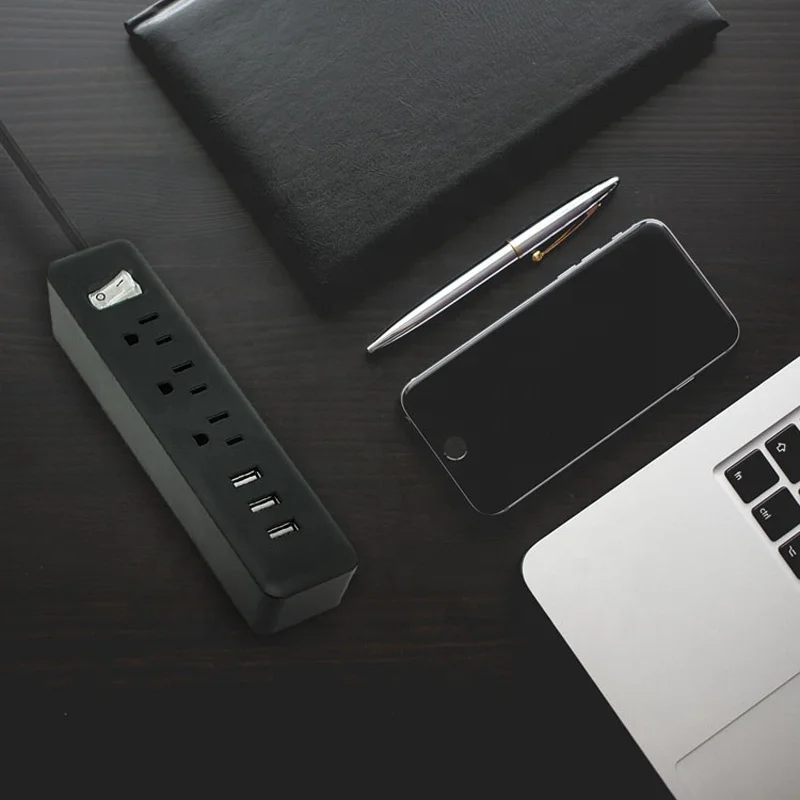 
Smart USB power strip outlet connector electrical power extension cord socket 