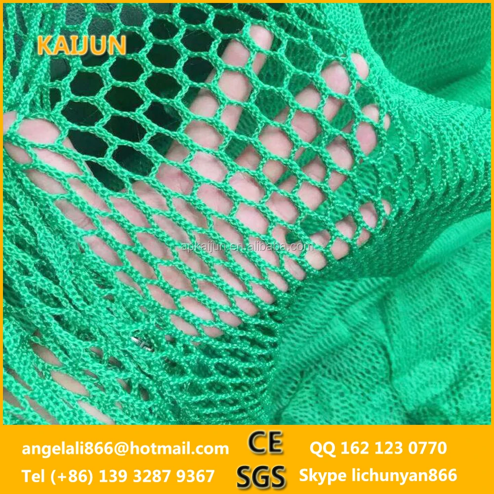 100%virgin HDPE green knotless netting , knotless bird nets