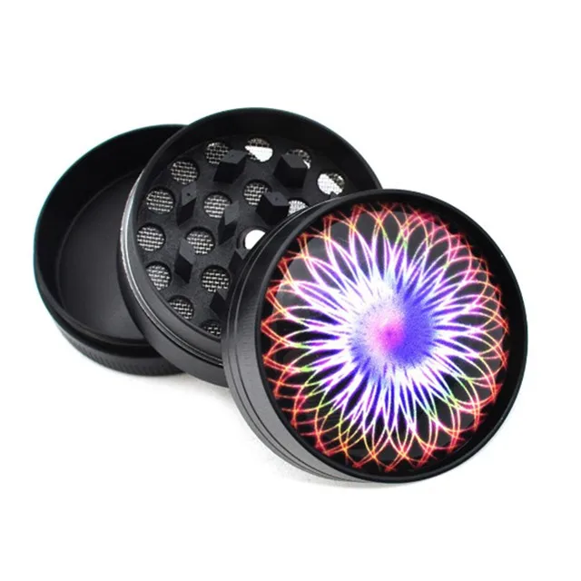 Factory wholesale 3 Part mini Herb Grinder with Crystal logo