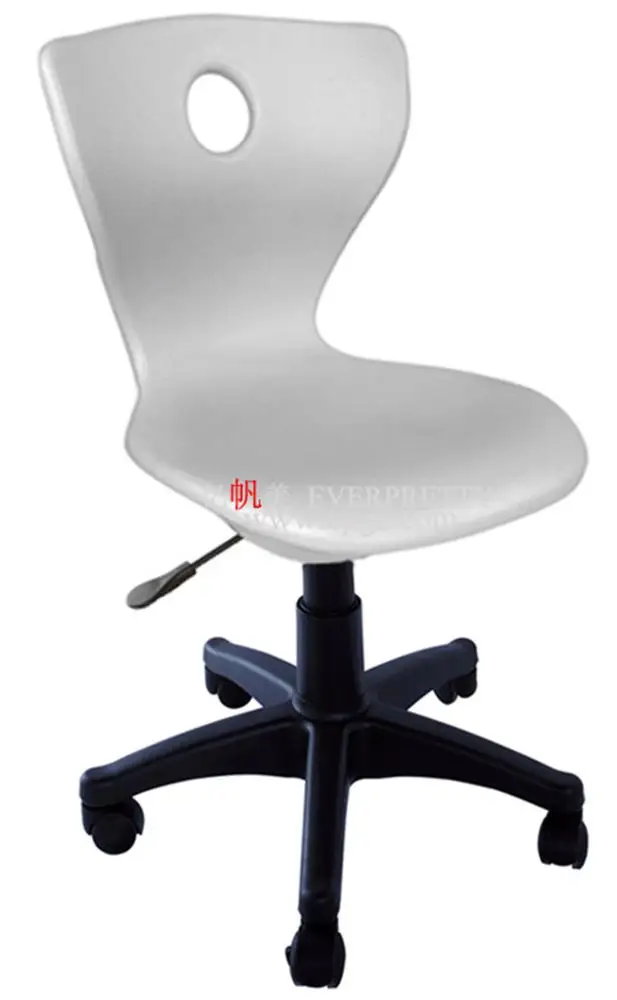 Swivel College Student Plastic Single Movable Chair Lab Stool for School Student