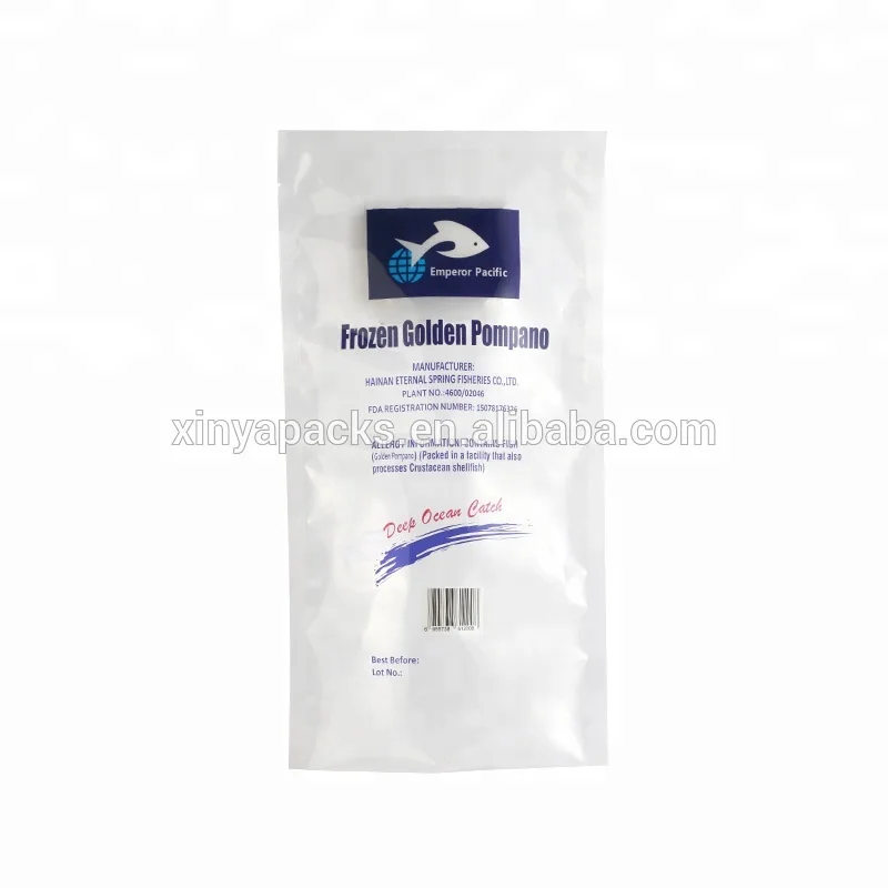 
High barrier resealable zipper vacuum packaging bag for sea food, meat packaging 