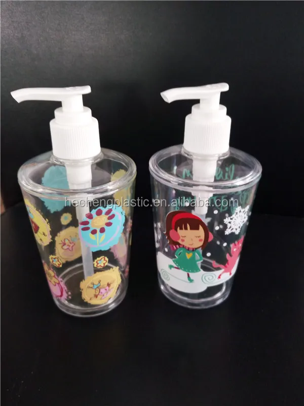 Дешевая распродажа индивидуальный дизайн печати пластиковые дозаторы жидкого мыла дезинфицирующее средство для рук