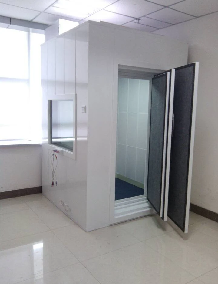 Acoustic booth for audiometry tests in clinic