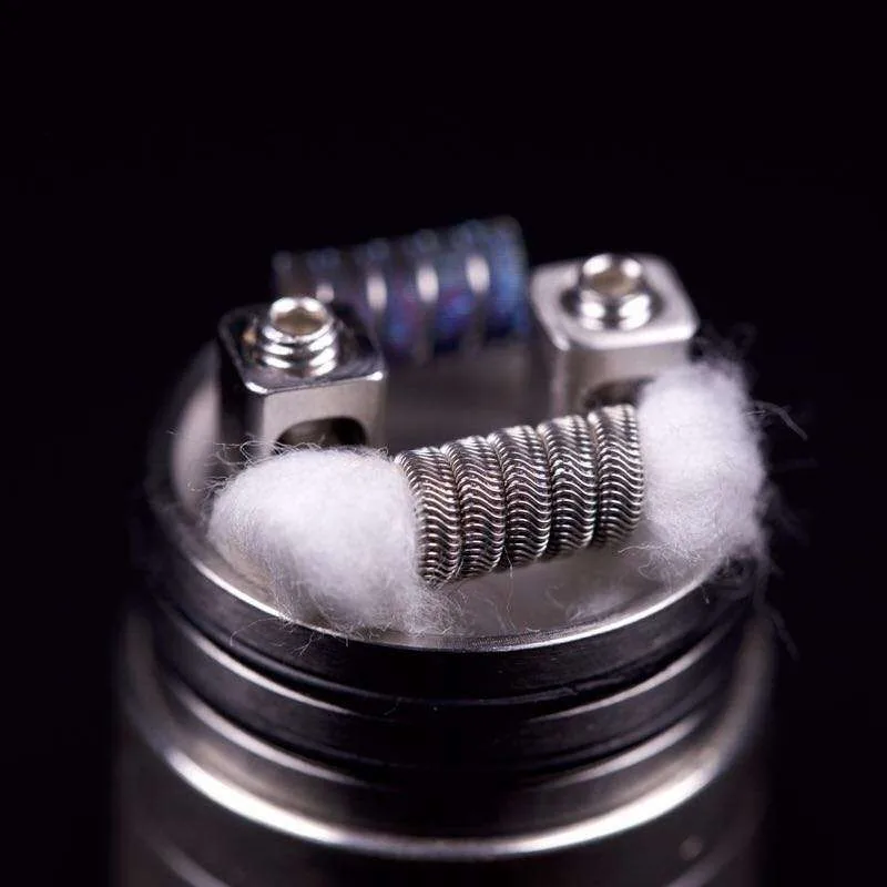 
Factory wholesale premade coil rainbow colored a1 ni80 ss Clapton Alien Tiger Hive Quad Flat twisted Fused 