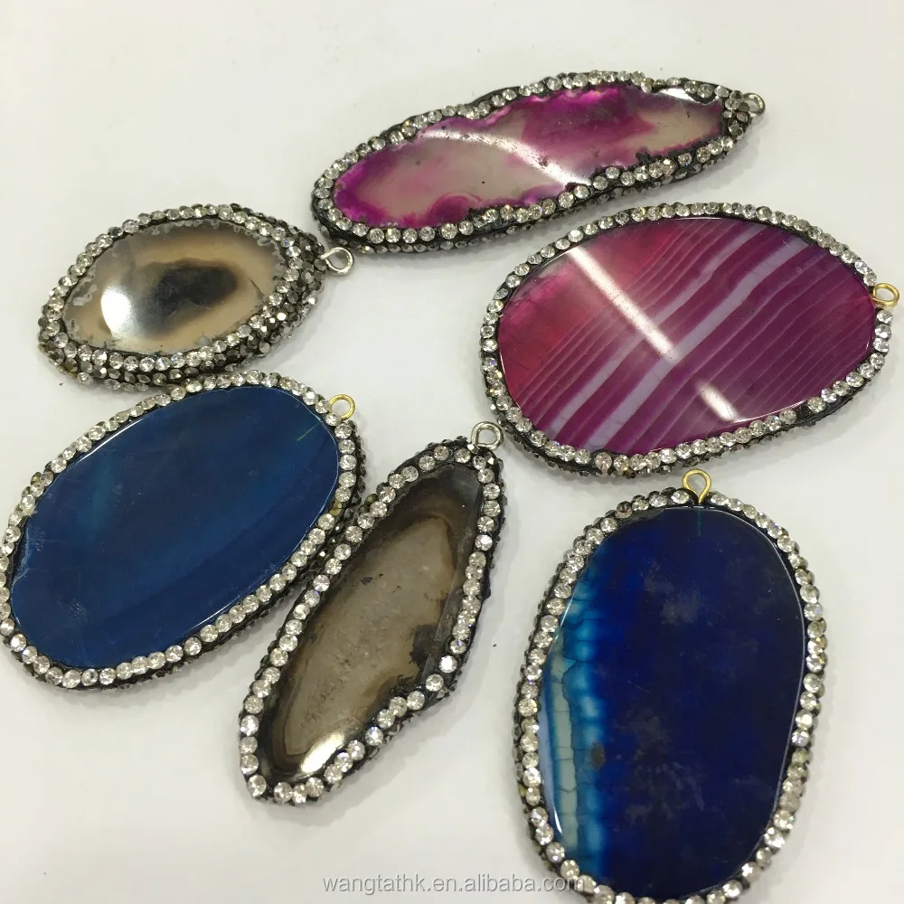 
supply agate Diamond pendant 