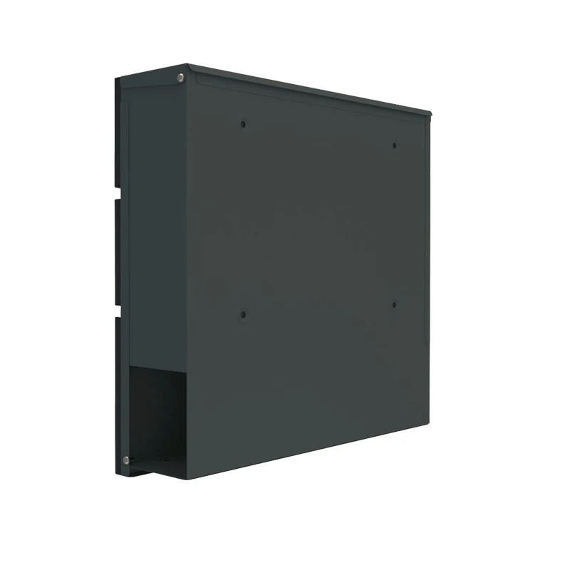 
Modern Rust Proof Powder Coated Galvanized Steel Black Vertical Lockable Mailbox 