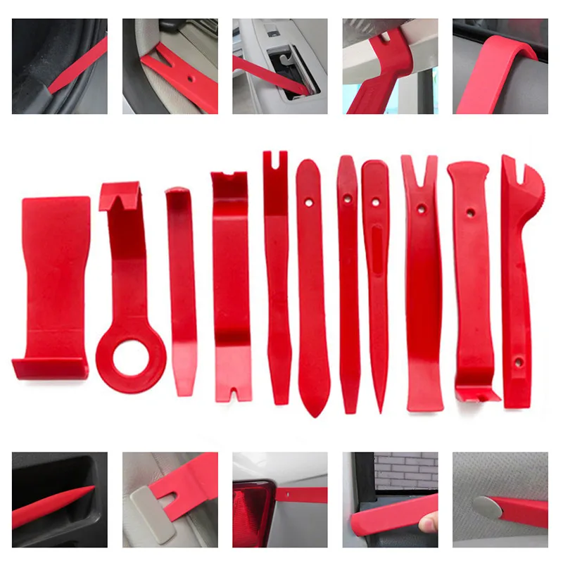 13pcs Pry Disassembly Tool Interior Door Clip Panel Trim Dashboard Removal Tool Auto Car Opening Repair Tool