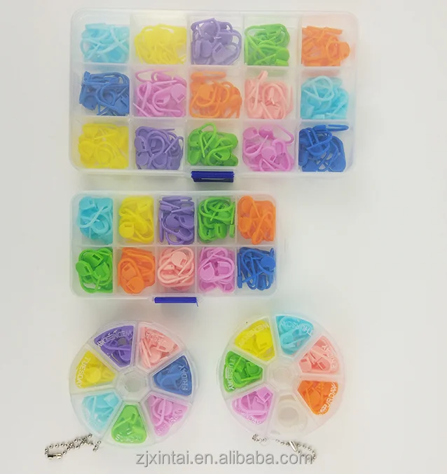 Wholesale colorful DIY knitting tool plastic safety pins