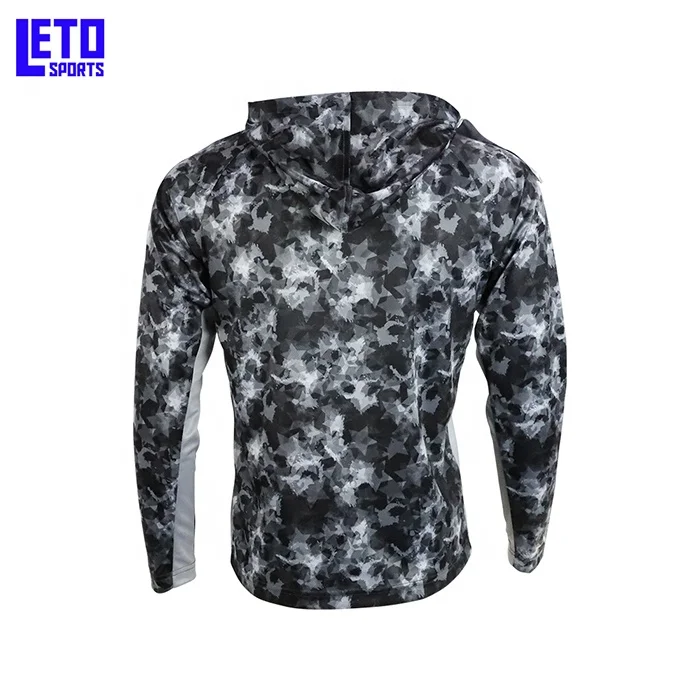 Custom Logo  UV Protection Hoodie Quick Dry Man Long Sleeve UPF50+ Fishing Shirt