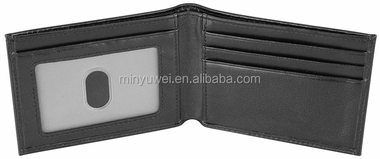 Минималистичный двойной rfid Блокировка безопасности кожаный мужской кошелек безопасный тонкий для мужчин