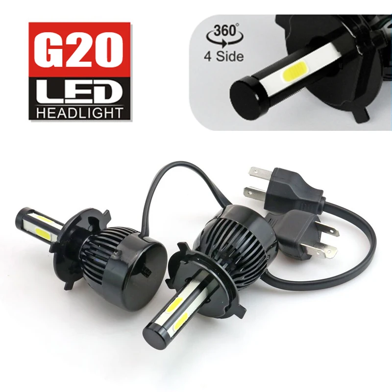 Highest power led headlights bulb 80w 8000lm 12v G20 G5 car led front lamp h3 h4 h8 h9 h10 hb3 hb4 h15 h16 replace HID&Halogen