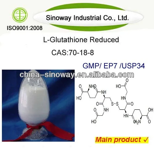 
GMP factory Glutathione , reduced L-Glutathione powder cas 70-18-8 