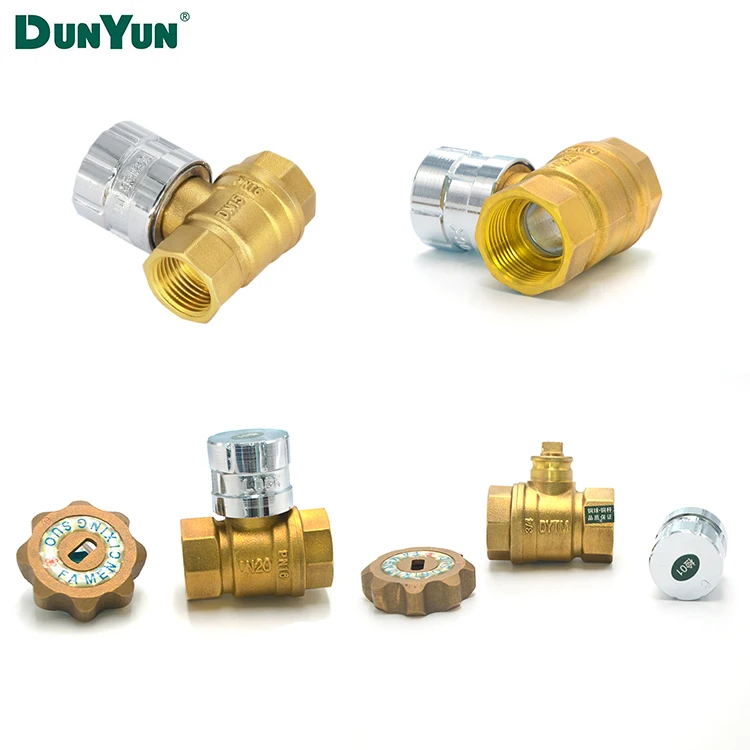 Brass Filter Y Strainer  magnetic Lockable Ball Valve with handle Key