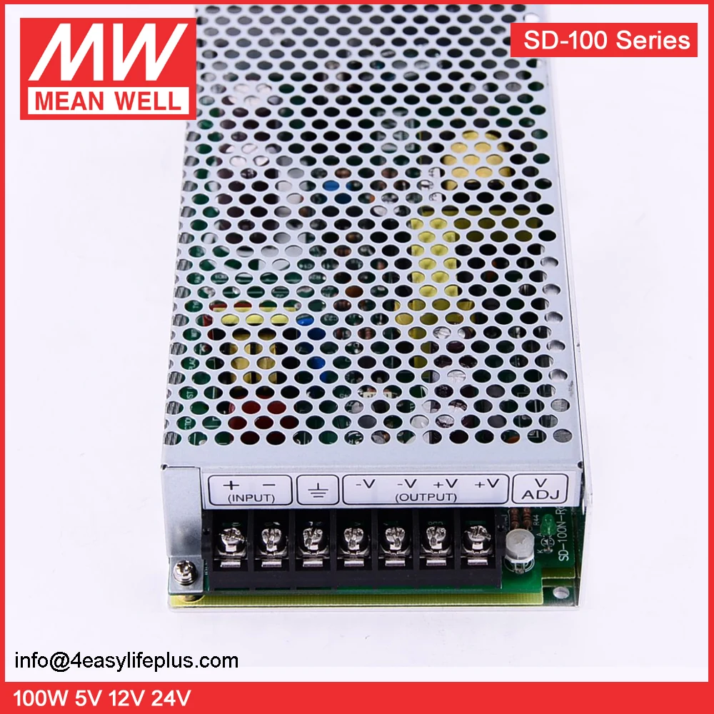 Meanwell 100W 24V DC DC Step Up Converter SD-100B-24