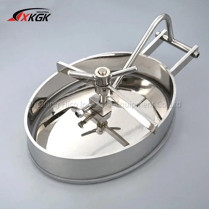 Stainless Steel High Quality Sanitary Oval Type Pressure Tank Manway For Food, Beverage, Brewery Industry