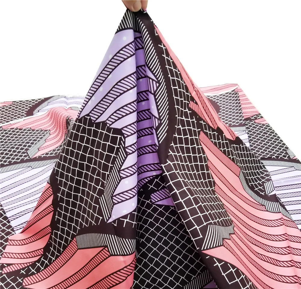 
Wax Prints Fabric 6 Yards printed pattern 100% cotton material A1209 